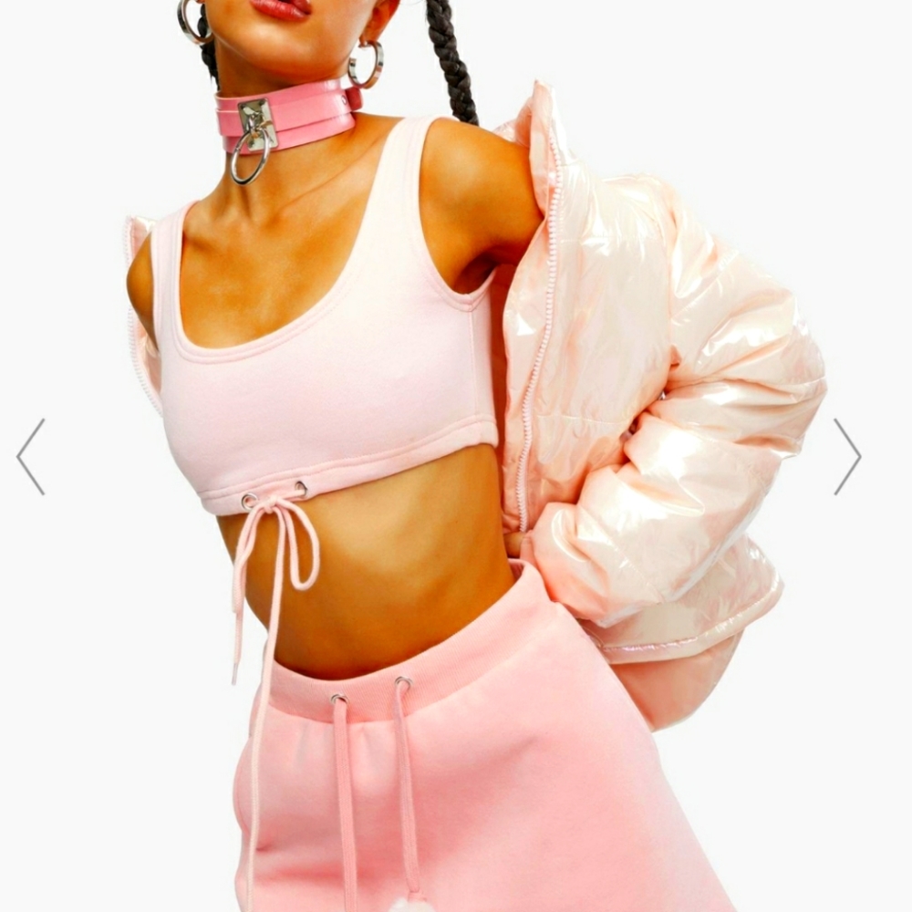 Dollskill pink crop tank